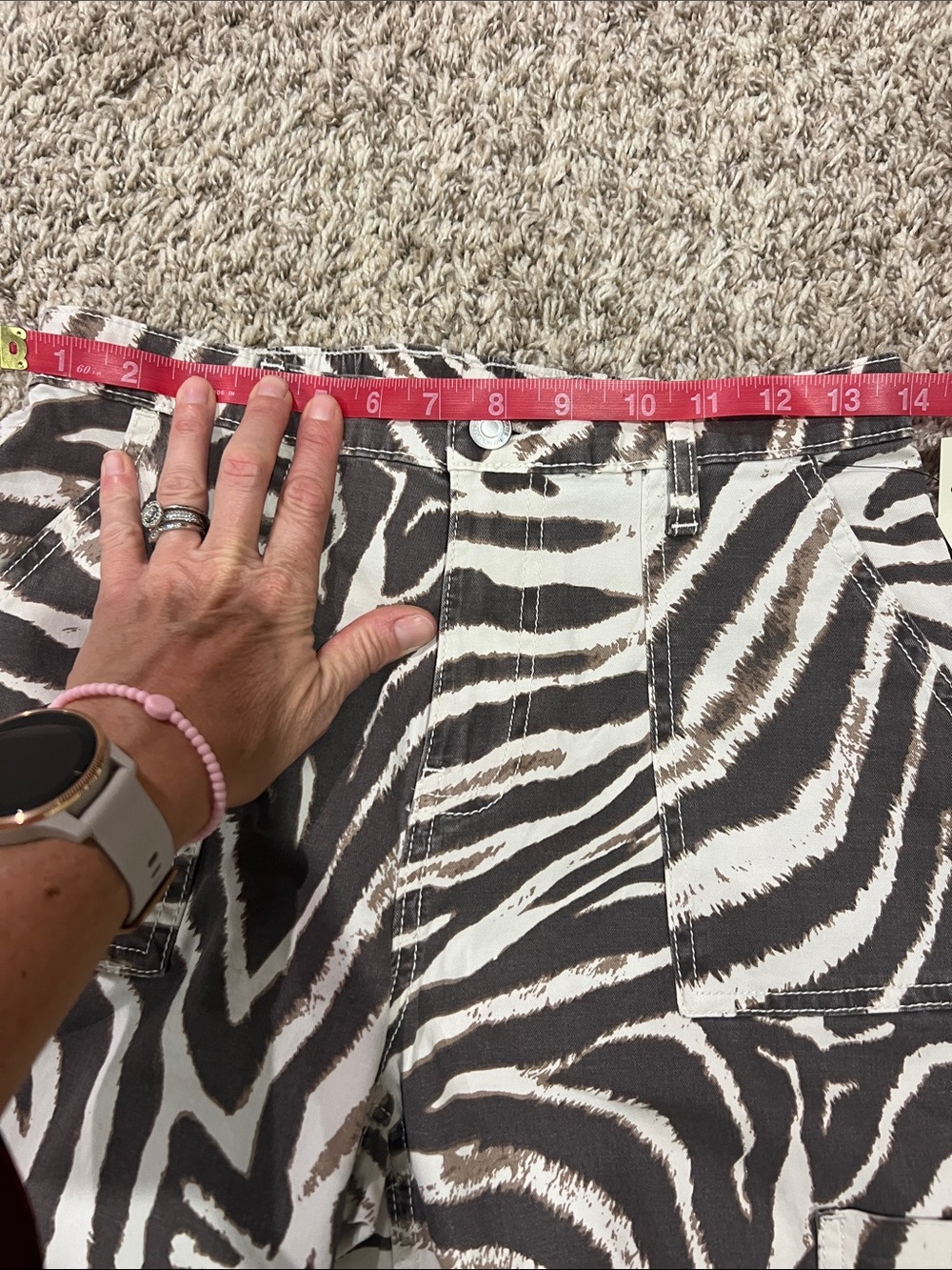 NWT! VIRAL Most Comfy EVER! No Boundaries Zebra Print Wide Leg Cargo Pants - Picture 5 of 15